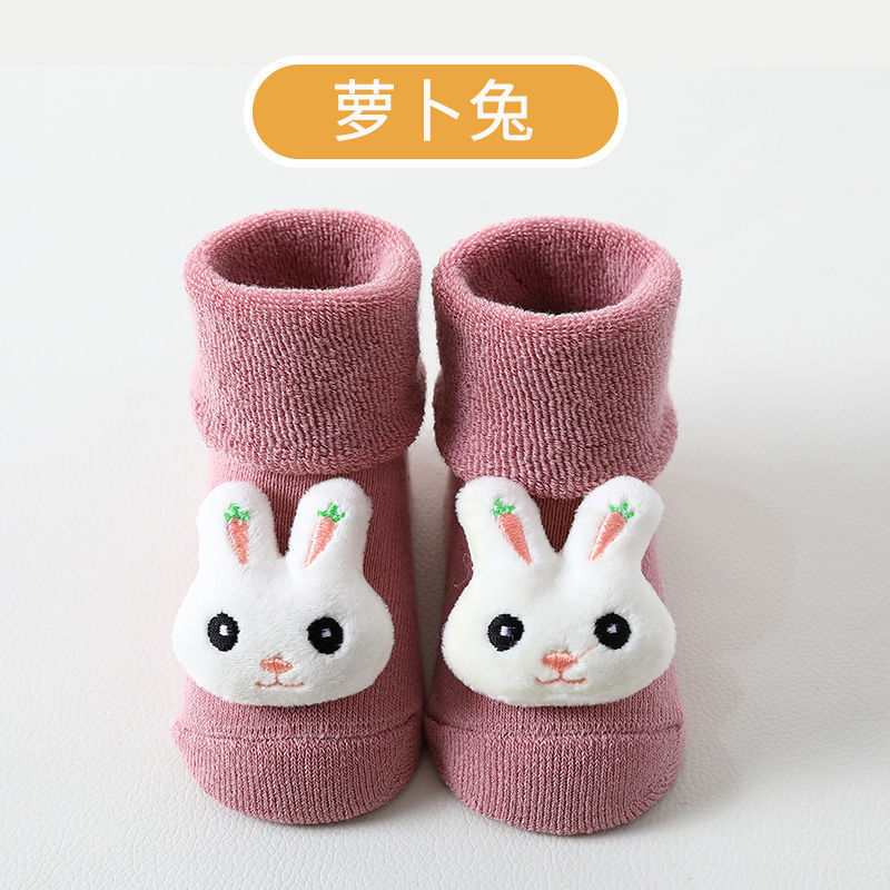 赤ちゃんの学校の靴下の赤ちゃんのA類の秋冬の床の靴下の子供の厚い毛の輪の靴下の男女の子供の靴の靴下の卸売り|undefined