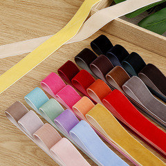 Encrypted flocking ribbon, bow hair accessories material, clothing hat, gift box, bouquet packaging material, Korean velvet ribbon