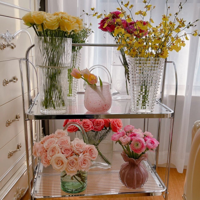 玻璃推车中古折叠复刻1960可移动沙发边几轻奢网红ins风小餐车