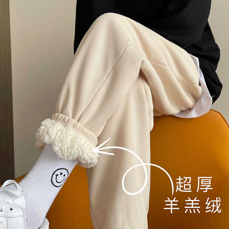 Demi-season fleece brand trousers for leisure