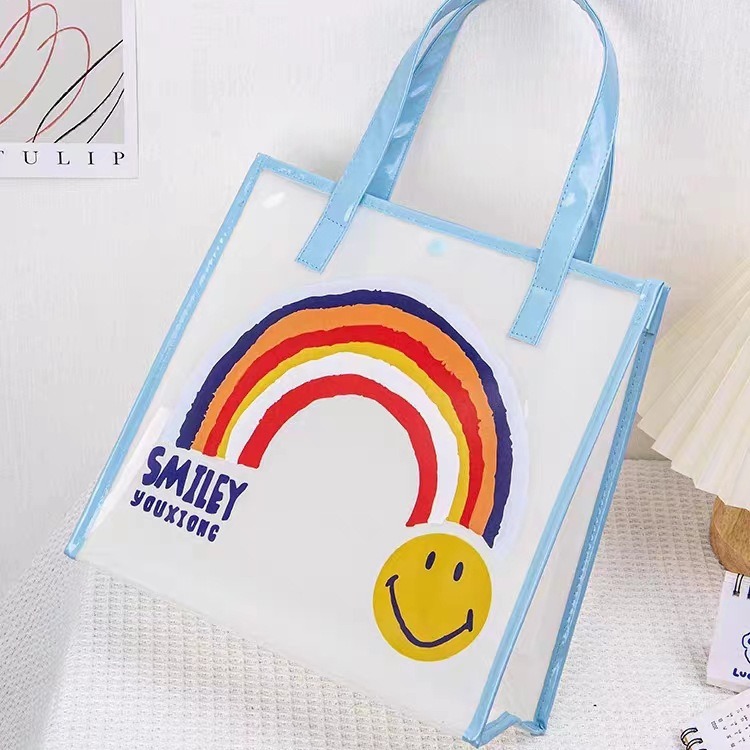 Cartoon children's waterproof transparent beach linen bag PVC