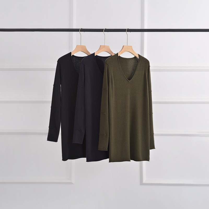 Special Clearance Italian Yarn Pure Cashmere Women's Knitwear Dress 25 Spring Normcore Long Knitwear