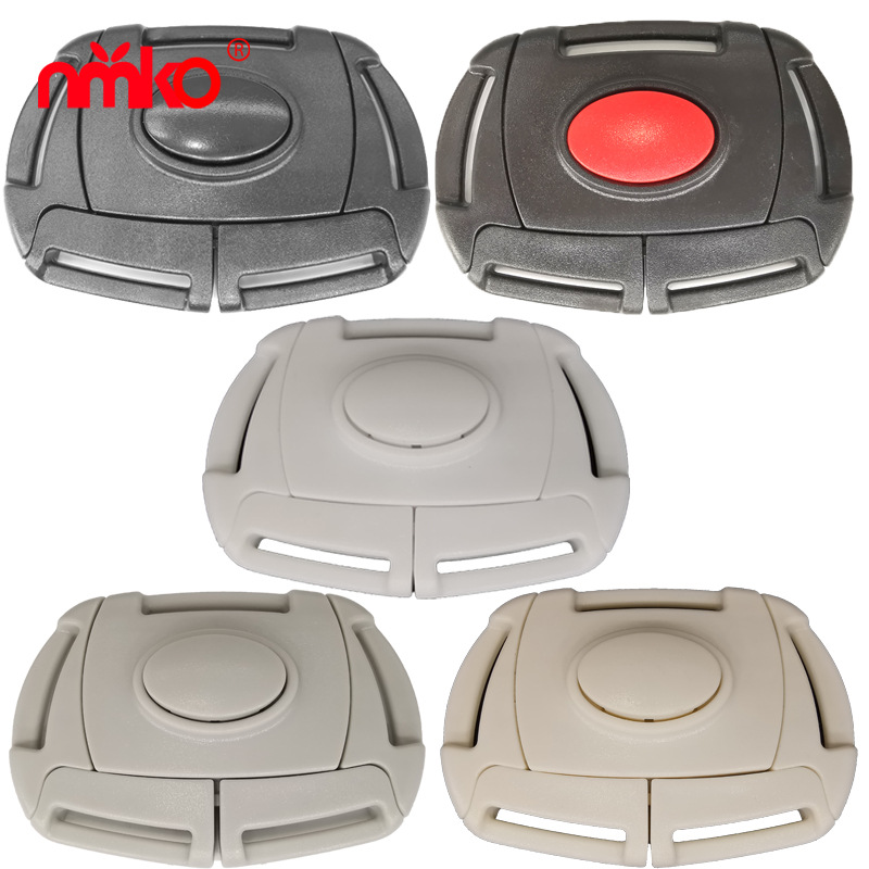 Hebilla de seguridad de 5 puntos para cochecito de bebé, colores negro/gris/blanco