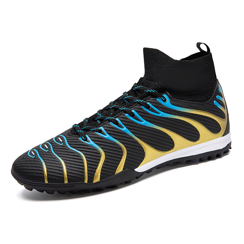 Zapatillas de fútbol para niños transfronterizas tf zapatillas de deporte con clavos rotos adultos jóvenes estudiantes entrenamiento de competición zapatillas de deporte con clavos largos hombres al por mayor