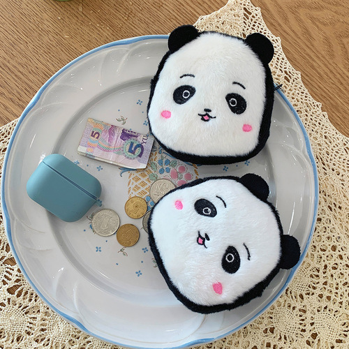 Cute girl school bag shape plush penguin small coin purse coin bag lipstick bag data cable bag makeup wholesale