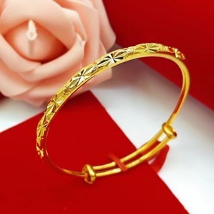 High Imitation Sand Gold Round Belly Baby's Breath Push-Pull Bracelet for Women Solid Round Baby's Breath Artificial Jewelry