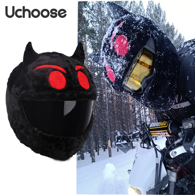 Cross-border wholesale motorcycle helmet cover exposed helmet full helmet plush cartoon personality helmet protective cover pig head sister