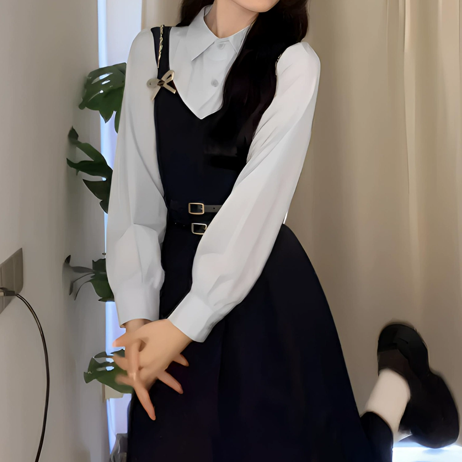 [Праздничный вечерний ветерок] Поддельное платье из двух частей