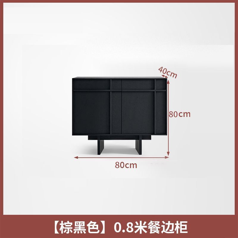 中古风餐边柜靠墙一体家用岩板储物柜客厅厨房骨骼线收纳柜茶水柜|undefined
