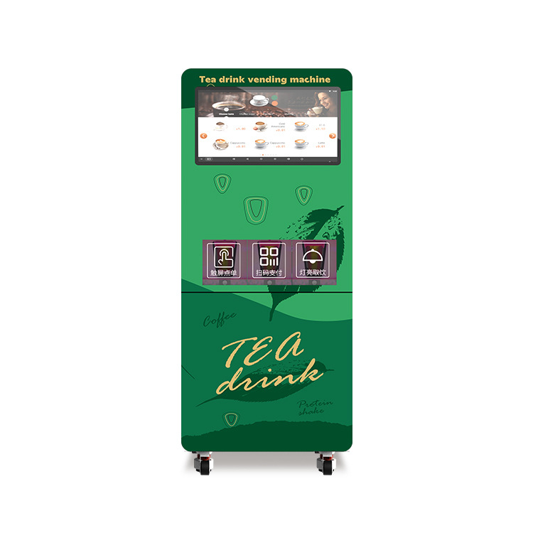 Máquina expendedora de té de taza de tres canales Junke Máquina de autoservicio Código de escaneo para pagar el fabricante de origen del equipo de té
