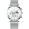 Fashionable quartz watches for leisure, men's calendar, swiss watch, waterproof steel belt