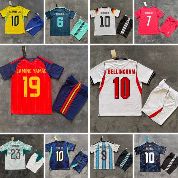 2026 World Cup Jersey Set Adult and Children's Football Uniform Set Argentina Spain Brazil Football Uniform