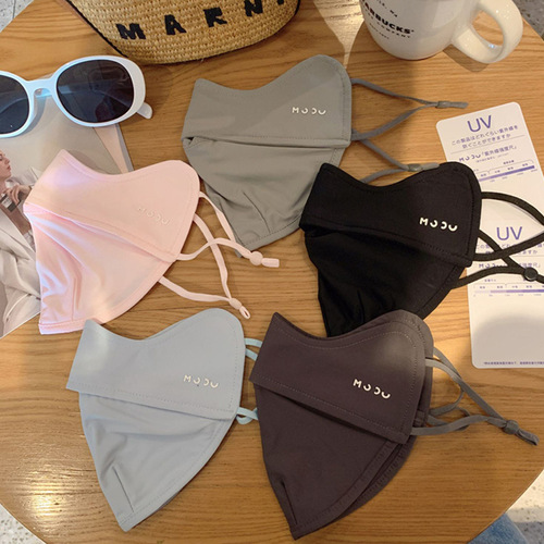 High-end sun protection women's anti-UV veil breathable 3D eye protection sunshade ice silk contour mask summer