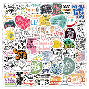 60 inspirational phrases, copywriting, graffiti stickers, positive energy that can be decorated with mobile phone cases, hand accounts, desks, waterproof stickers