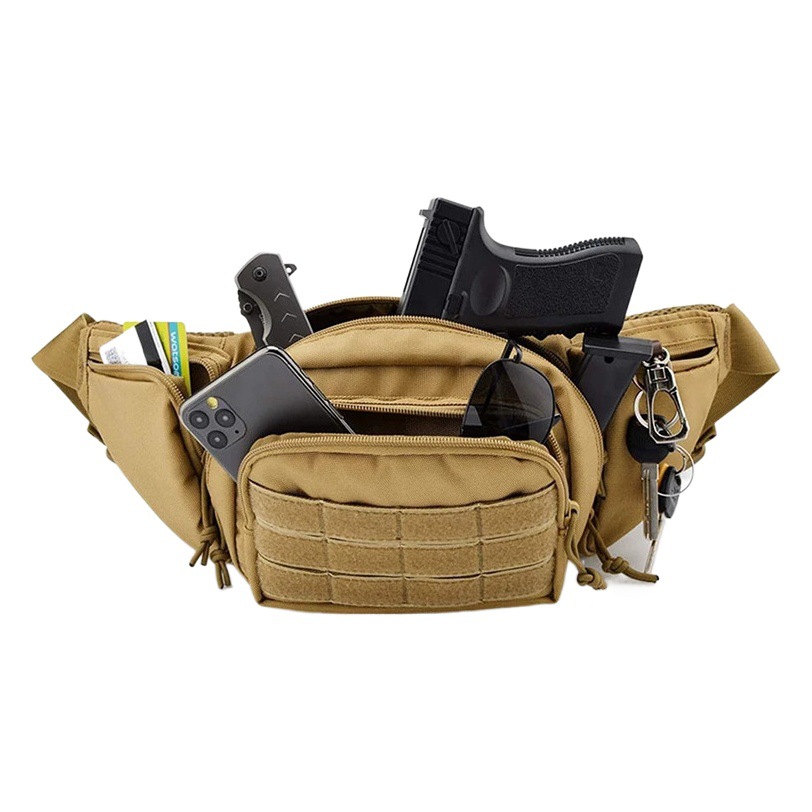 Amazon transfronteriza caliente al aire libre deportes impermeable cintura bolsa de pesca multifuncional pecho bolsa unisex camuflaje cintura bolsa