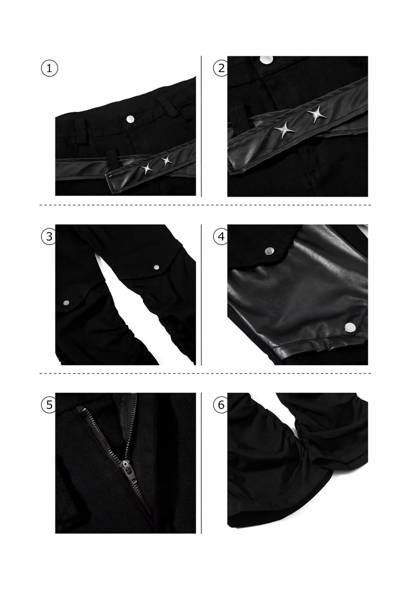 Men's Retro Washed Distressed Cleanfit Jeans Slightly Flared Slimming Black High Street Style American Vibe Curved Pants_mkmklike.com