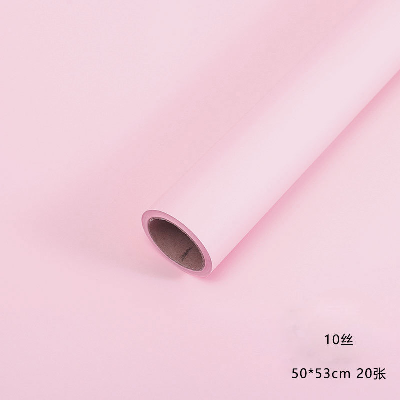 Red popular 10 seda coreana papel de estilo amor mate niebla papel esmaltado espesado impermeable duro florista de papel de envoltura