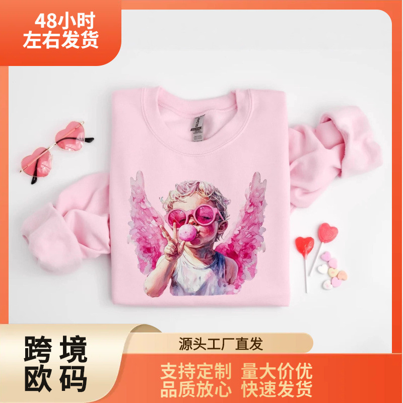 Cross-Border European Size Thin Fleece Foreign Trade E-Commerce Etsy Autumn and Winter Hot-Selling Couple Sweatshirts Valentine's Day Pullover Sweatshirts Fashion Cross-Border European Size Thin Fleece Foreign Trade E-Commerce Etsy Autumn and Winter Hot-Selling Couple Sweatshirts Valentine's Day Pullover Sweatshirts Fashion