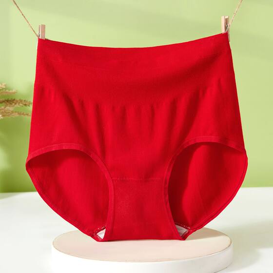 New large size color cotton seamless high waist briefs ladies high elastic fat mm200 kg cotton crotch wholesale