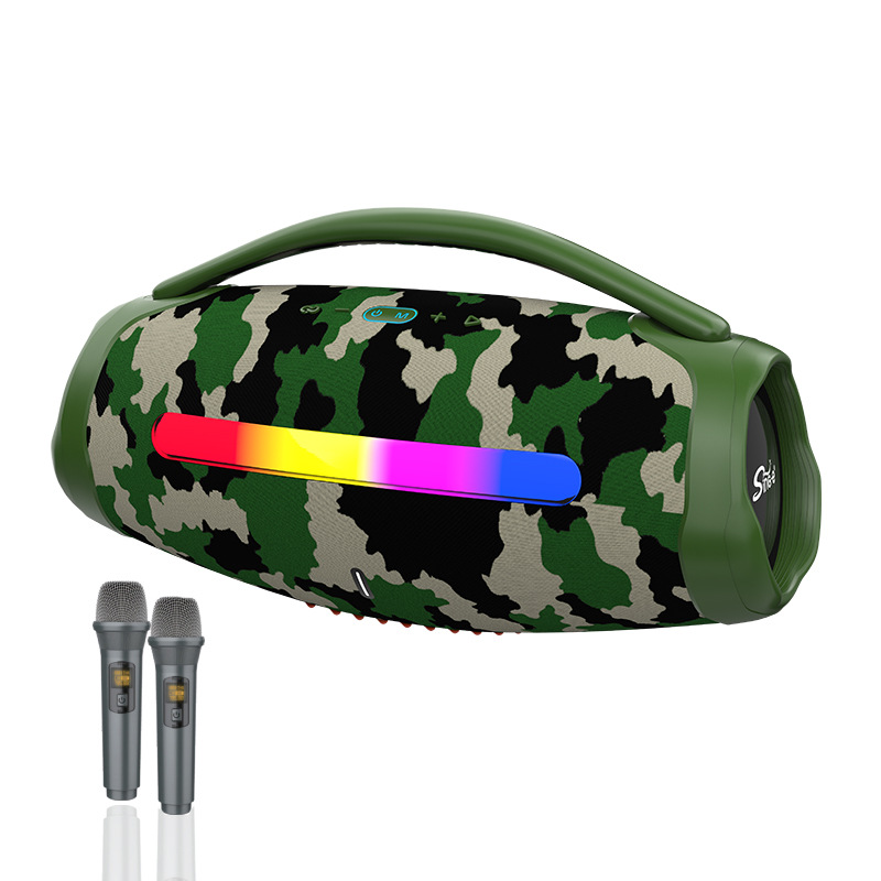 Cross-Border Popular Box3 God of War 3Rd Generation Bluetooth Speaker Led Light Plug-In Card Portable Subwoofer Outdoor Speaker