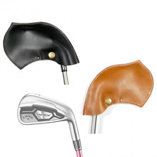 跨境高爾夫球桿皮套按扣雙面高爾夫鐵桿頭套防磨損練習器具保護套