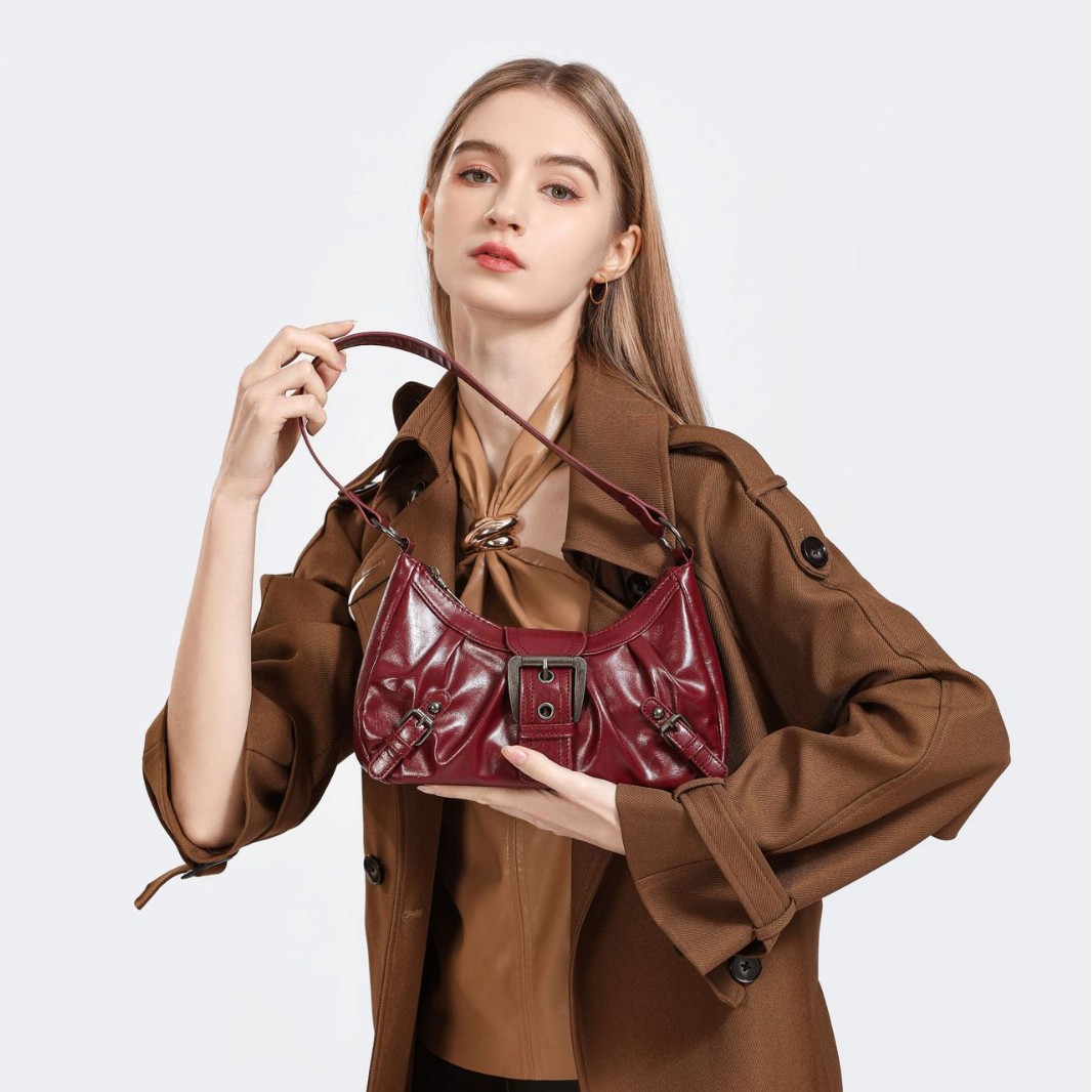 Borsa a tracolla singola da donna, stile pendolare americano, vintage, da ascella, nuova 2025_voghion.com
