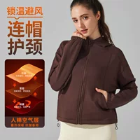 Осенне-зимний кардиган на молнии с капюшоном, куртка для йоги, женская повседневная свободная теплая толстовка для бега, фитнеса, спортивный топ