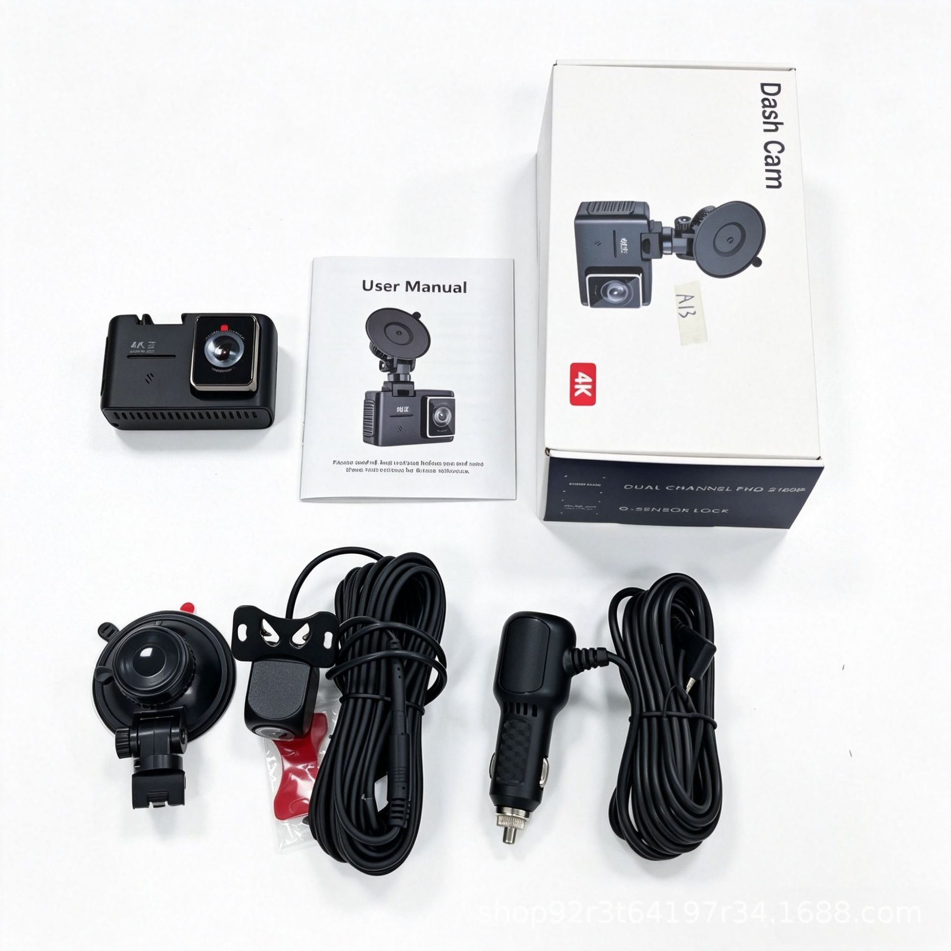 New private model 4K+1080P dual-lens 5G WiFi dashcam with high-definition image viewable on mobile phones
