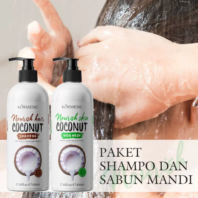 印尼BPOMKORMESIC椰子润泽沐浴露Shower Gel洗护两件套跨境批发