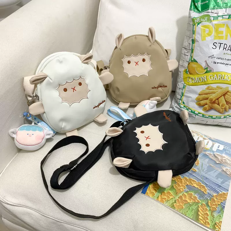 时尚韩版个性小羊卡通女包包休闲百搭单肩斜挎包手机零钱钥匙女包