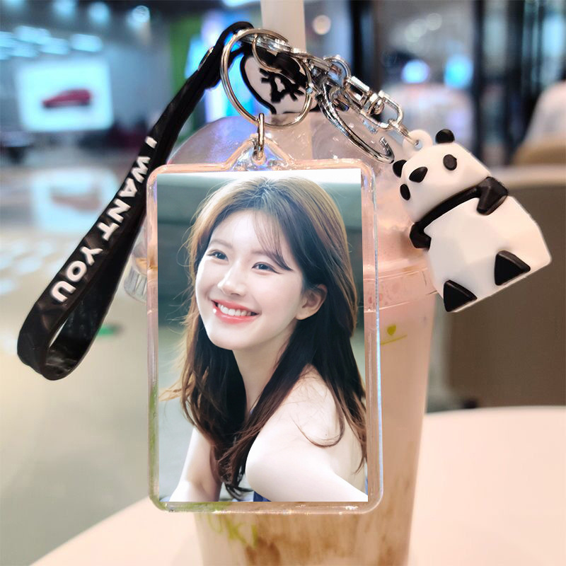 Zhao Lusi Peripheral Keychain Dazzling Poster Star Photo DIY Pendant Cartoon Backpack Accessory