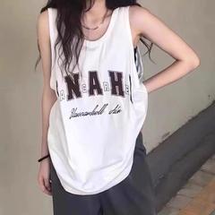 夏季新款無袖背心吊帶中長款T恤長裙休閒寬鬆性感睡裙女裝連衣裙