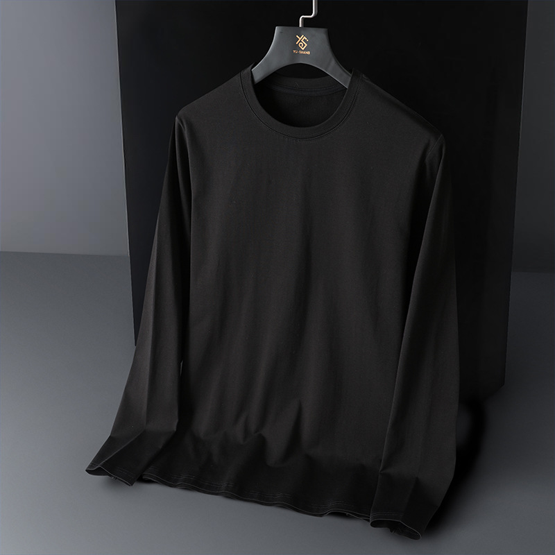 Body-friendly solid long-sleeve, autumn, plus size, round collar