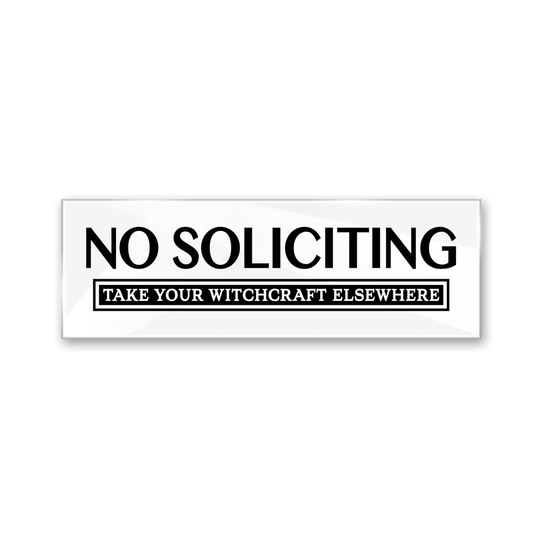 跨境热销白色亚克力禁止招揽标志标牌滑稽的房屋请勿按门铃标志牌