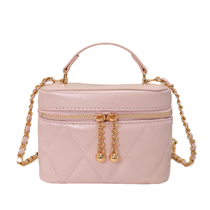 Caja de mano de nicho coreana, bolso pequeño cuadrado para mujeres 2026 nueva cadena de diamante moda versátil bolso de lujo ligero
