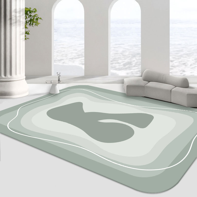 Estilo nórdico irregular alfombra de terciopelo de cristal sala de estar sofá mesa de café alfombra de piso estudio tocador estera antideslizante