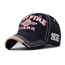 跨境棉新款SPARK大字母绣花棒球帽擦洗做旧户外遮阳帽批发
