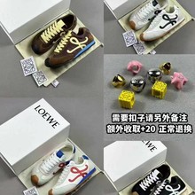 欧洲站2025新款罗威阿甘鞋拼色平底德训鞋休闲系带时尚百搭运动鞋