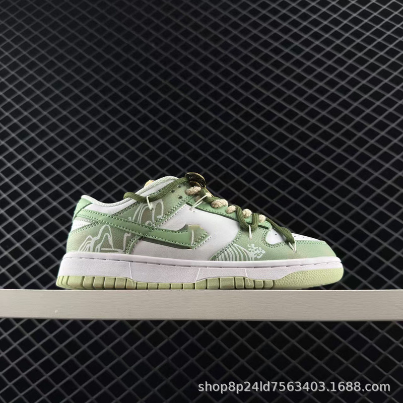 Foreign Trade Sb Dunk Rope Sports Sneakers Off-White Deconstructed Style Thick Fly Cowhide Casual Skateboard Sneakers