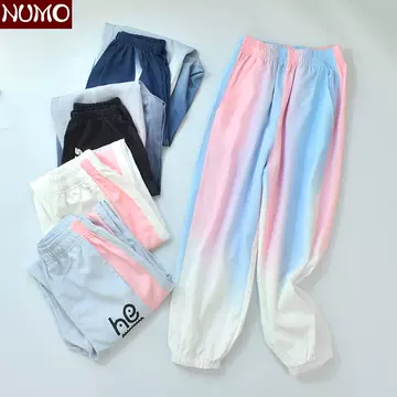 Summer 2022 New thin casual girls' sports pants Da Tong Ice silk boy's mosquito repellent pants - ShopShipShake