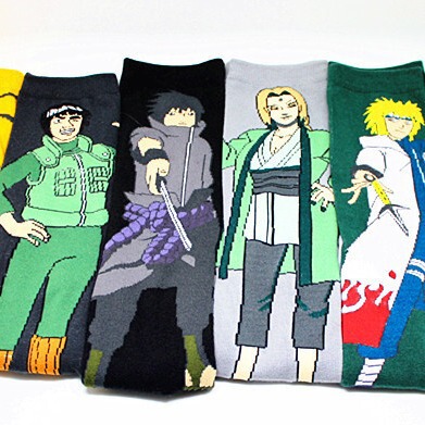 Cotton Socks Men's Socks Manufacturer Tv Neutral Socks Ninja Mid-Calf Casual Versatile Sweat-Absorbing Combed Cotton Anime Calf Socks
