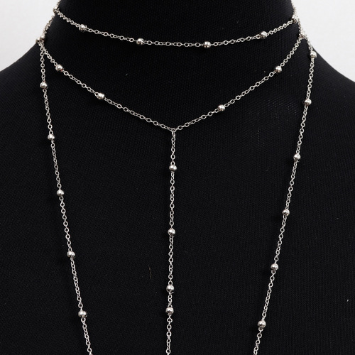 European and American cross-border hot selling body chain, sexy and fashionable summer water drop multi-layer cross women's body chain necklace in one