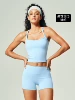 Cost-performance polyester-Sky Blue Vest Shorts