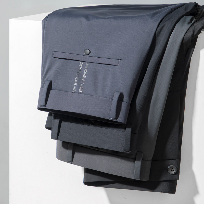 High-End Business Pants for Men 2026 Summer Men's Casual Pants Straight-Leg Men's Pants Drapey Suit Pants Ice Silk Men's Pants