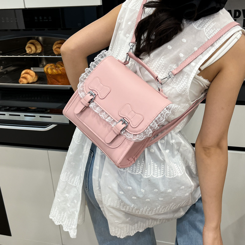 Academy Style Backpack For Women Versatile Small School Bag_voghion.com