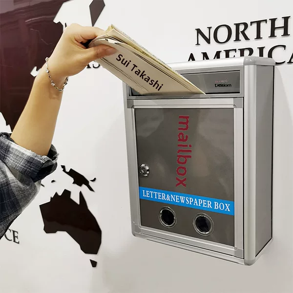 Dehuilong large mailbox suggestion box aluminum alloy frame complaint suggestion box wall hanging with lock dedication box Report box