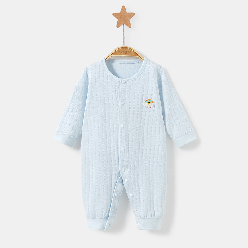 Bebé mono primavera y otoño verano recién nacido algodón fino niño otoño ropa de luna llena hombres y mujeres romper traje Bebé Ropa
