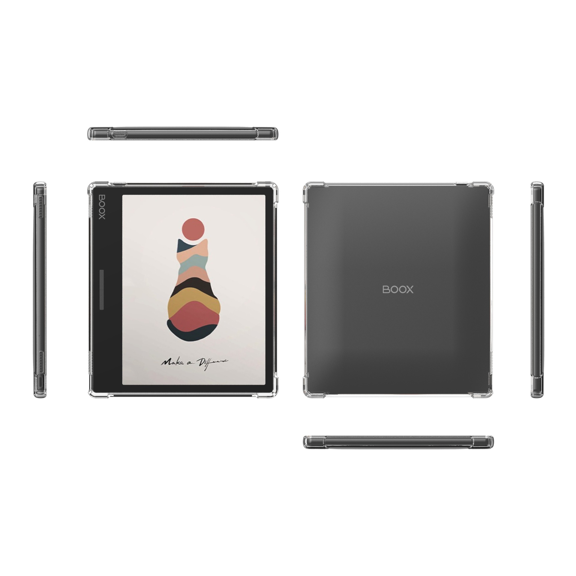 Applicable to BOOX Two LEAF3C e -book reader protective cover 2/3 airbag anti -fall transparent material soft shell 3