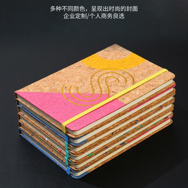 Transfronterizo 25 corcho cuaderno retro correa cuaderno cuaderno de madera real cuaderno de bolsillo a5 fabricantes mayoristas