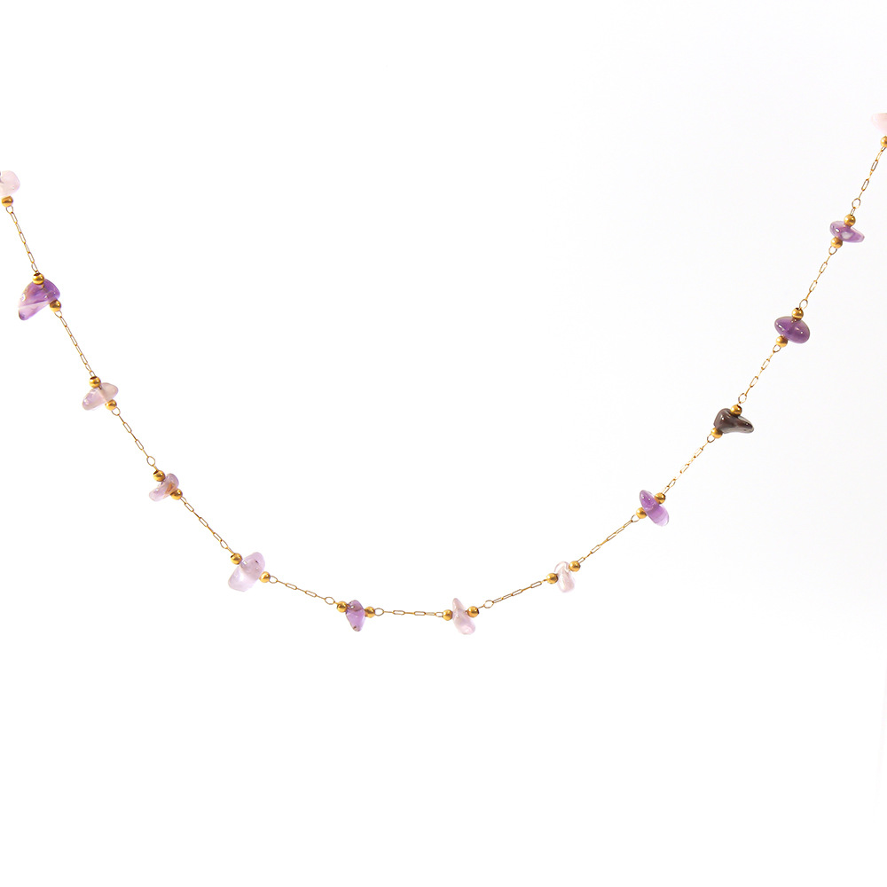 INS estilo caliente europeo y americano estilo bohemio collar de piedra natural pulsera conjunto de joyería de todo fósforo de verano para mujer 18K